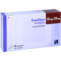 Abbildung: Ramidipin 10 mg / 10 mg Hartkapseln 30 St, Hartkapseln PZN 12520609