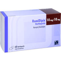 Abbildung: Ramidipin 10 mg / 10 mg Hartkapseln 60 St, Hartkapseln PZN 12520621