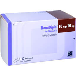 Abbildung: Ramidipin 10 mg / 10 mg Hartkapseln 100 St, Hartkapseln PZN 12520638