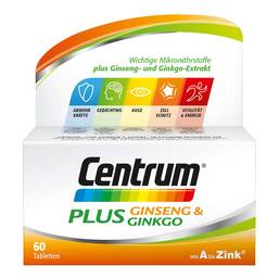 Abbildung: Centrum Plus Ginseng & Ginkgo Tabletten Tabletten, 60 St PZN 12526569