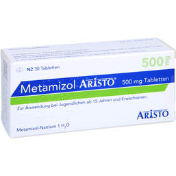 Abbildung: Metamizol Aristo 500 mg Tabletten 30 St, Tabletten PZN 12527020