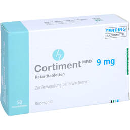 Abbildung: Cortiment Mmx 9 mg Retardtabletten 50 St, Retard-Tabletten PZN 12528640
