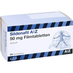 Abbildung: Sildenafil AbZ 50 mg Filmtabletten 24 St, Filmtabletten PZN 12542172