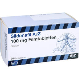 Abbildung: Sildenafil AbZ 100 mg Filmtabletten 24 St, Filmtabletten PZN 12542189