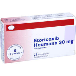 Abbildung: Etoricoxib Heumann 30 mg Filmtabletten 28 St, Filmtabletten PZN 12545041