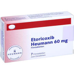 Abbildung: Etoricoxib Heumann 60 mg Filmtabletten 7 St, Filmtabletten PZN 12545064