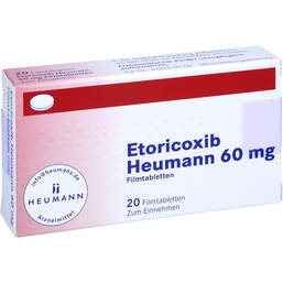 Abbildung: Etoricoxib Heumann 60 mg Filmtabletten 20 St, Filmtabletten PZN 12545093