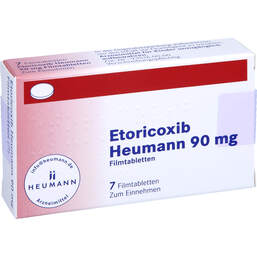 Abbildung: Etoricoxib Heumann 90 mg Filmtabletten 7 St, Filmtabletten PZN 12545130