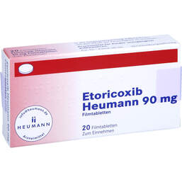 Abbildung: Etoricoxib Heumann 90 mg Filmtabletten 20 St, Filmtabletten PZN 12545147