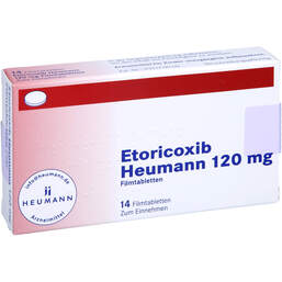 Abbildung: Etoricoxib Heumann 120 mg Filmtabletten 14 St, Filmtabletten PZN 12545199