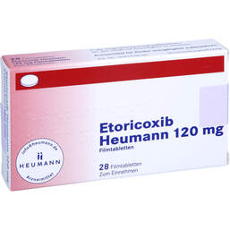 Abbildung: Etoricoxib Heumann 120 mg Filmtabletten 28 St, Filmtabletten PZN 12545213