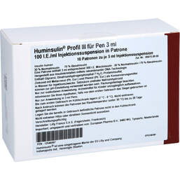 Abbildung: Huminsulin Profil III für Pen Injektionssuspension 10X3 ml, Injektionssuspension PZN 12546997