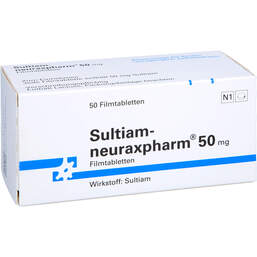 Abbildung: Sultiam neuraxpharm 50 mg Filmtabletten 50 St, Filmtabletten PZN 12547376