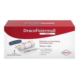 Abbildung: Dracofixiermull stretch 10 cmx2 m 1 St, Pflaster PZN 12548476