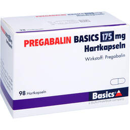 Abbildung: Pregabalin Basics 175 mg Hartkapseln 98 St, Hartkapseln PZN 12548619