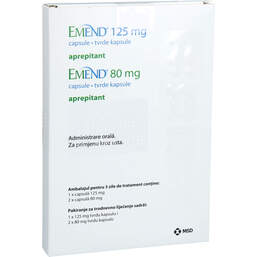 Abbildung: Emend 125 mg / 80 mg Hartkapseln 3 St, Hartkapseln PZN 12554413