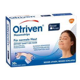 Abbildung: Otriven Besser Atmen Nasenstrips groß beige Pflaster, 30 St PZN 12555967