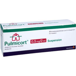 Abbildung: Pulmicort 0,5 mg / 2 ml Suspension für einen Vernebler 20X2 ml, Suspension für einen Vernebler PZN 12557771