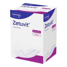 Abbildung: Zetuvit Saugkompresse steril 10x10 cm 25 St, Kompressen PZN 12559729