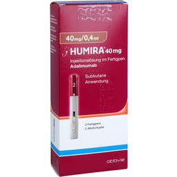Abbildung: Humira 40 mg / 0,4 ml Injektionslösung im Fertigpen 2 St, Injektionslösung PZN 12562051
