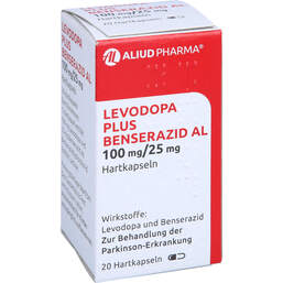 Abbildung: Levodopa plus Benserazid AL 100 mg / 25 mg Hartkapseln 20 St, Hartkapseln PZN 12565747