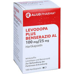 Abbildung: Levodopa plus Benserazid AL 100 mg / 25 mg Hartkapseln 100 St, Hartkapseln PZN 12565776