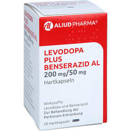 Abbildung: Levodopa plus Benserazid AL 200 mg / 50 mg Hartkapseln 50 St, Hartkapseln PZN 12565799