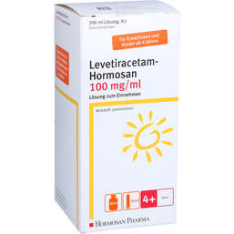 Abbildung: Levetiracetam Hormosan 100 mg / ml 10 ml Dosierspr. 300 ml, Lösung zum Einnehmen PZN 12569194