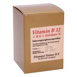 Abbildung: Vitamin B12 + B6 + Folsäure N Kapseln Kapseln, 60 St PZN 12569283