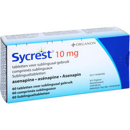Abbildung: Sycrest 10 mg Sublingualtabletten 60 St, Sublingualtabletten PZN 12571274