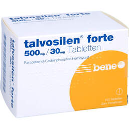 Abbildung: Talvosilen forte 500 mg / 30 mg Tabletten 100 St, Tabletten PZN 12572500