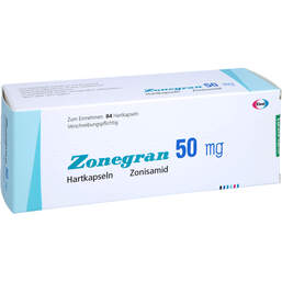 Abbildung: Zonegran 50 mg Hartkapseln 84 St, Hartkapseln PZN 12573244