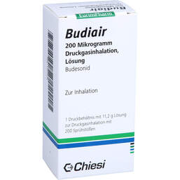 Abbildung: Budiair 200 µg Standard Dosieraerosol 1 St, Dosieraerosol PZN 12573296