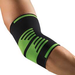 Abbildung: Bort Activecolor Sport Ellenbogenbandage L schwarz / grün 1 St, Bandage PZN 12573735