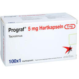 Abbildung: Prograf 5 mg Hartkapseln 100 St, Hartkapseln PZN 12575929