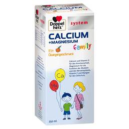 Abbildung: Doppelherz Calcium + Magnesium family system flüssig Flüssigkeit, 250 ml PZN 12579465