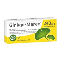 Abbildung: Ginkgo-Maren® 240 mg Filmtabletten Filmtabletten, 30 St PZN 12580474