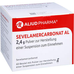Abbildung: Sevelamercarbonat AL 2,4 g Pulver zur H.einer Suspension zum Einnehmen  60 St, Pulver zur Herstellung einer Suspension zum Einnehmen PZN 12581692