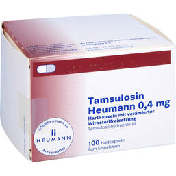 Abbildung: Tamsulosin Heumann 0,4 mg Hartk.verä.Wst.-Frs. 100 St, Hartkapseln mit veränderter Wirkstofffreisetzung PZN 12582177