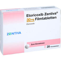Abbildung: Etoricoxib Zentiva 30 mg Filmtabletten 28 St, Filmtabletten PZN 12585514