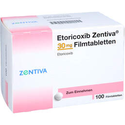 Abbildung: Etoricoxib Zentiva 30 mg Filmtabletten 100 St, Filmtabletten PZN 12585520