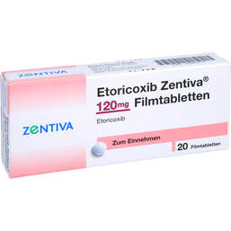 Abbildung: Etoricoxib Zentiva 120 mg Filmtabletten 20 St, Filmtabletten PZN 12585715