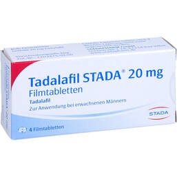 Abbildung: Tadalafil STADA 20 mg Filmtabletten 4 St, Filmtabletten PZN 12588665