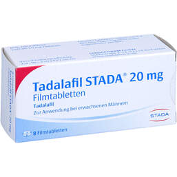 Abbildung: Tadalafil STADA 20 mg Filmtabletten 8 St, Filmtabletten PZN 12588694