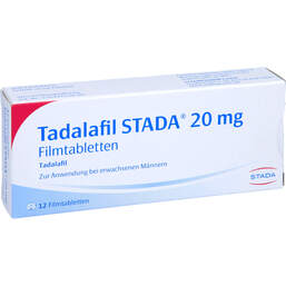 Abbildung: Tadalafil STADA 20 mg Filmtabletten 12 St, Filmtabletten PZN 12588702