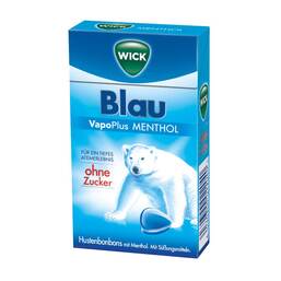 Abbildung: WICK BLAU Menthol Bonbons ohne Zucker Clickbox Bonbons, 46 g PZN 12595346
