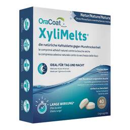 Abbildung: OraCoat XyliMelts® Hafttabletten Natur Tabletten, 40 St PZN 12596104