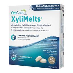 Abbildung: OraCoat XyliMelts® Hafttabletten Natur 40 St, Tabletten PZN 12596104