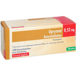 Abbildung: Oprymea 0,52 mg Retardtabletten 100 St, Retard-Tabletten PZN 12597256