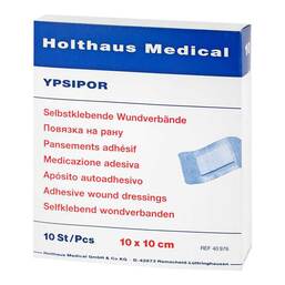 Abbildung: Ypsipor Wundverband steril 10x10 cm 10 St, Verband PZN 12604499
